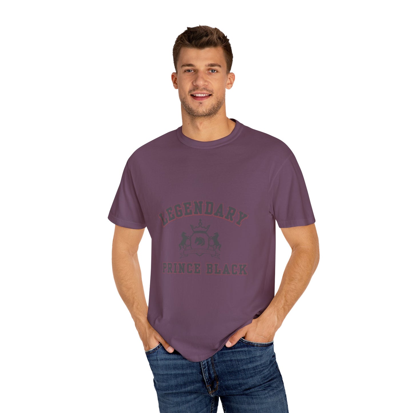 Legendary Prince Black Unisex Garment-Dyed T-Shirt