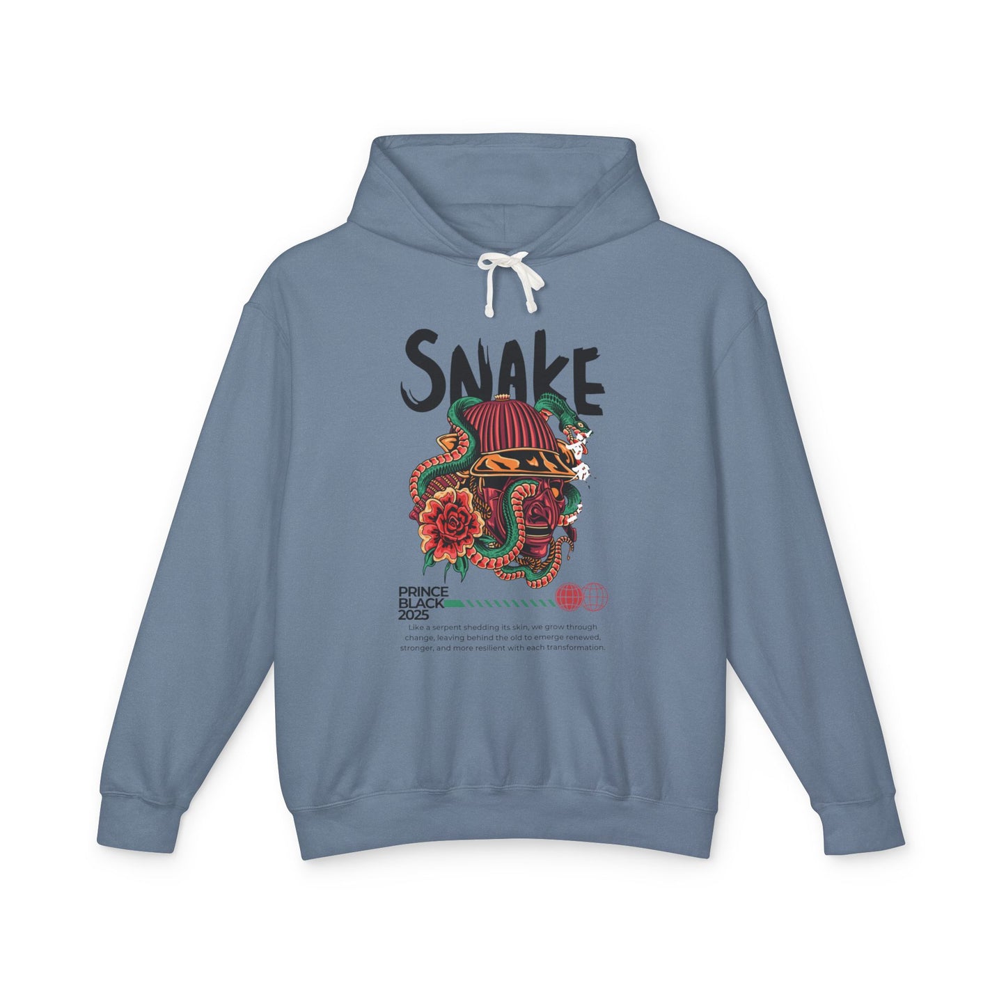 Lightweight Hooded Sweatshirt - 'Prince Black' Graphic Design 