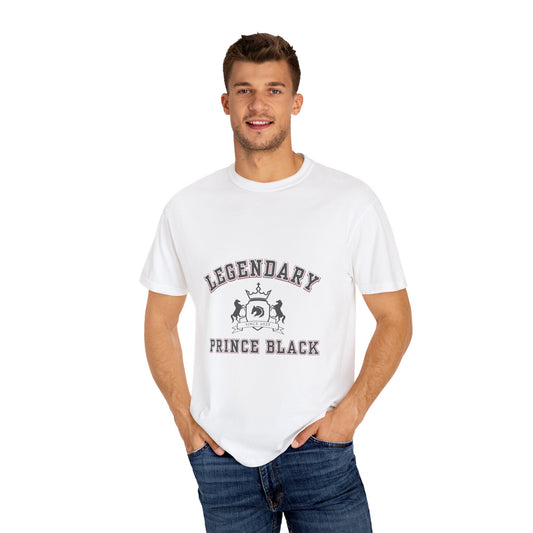 Legendary Prince Black Unisex Garment-Dyed T-Shirt