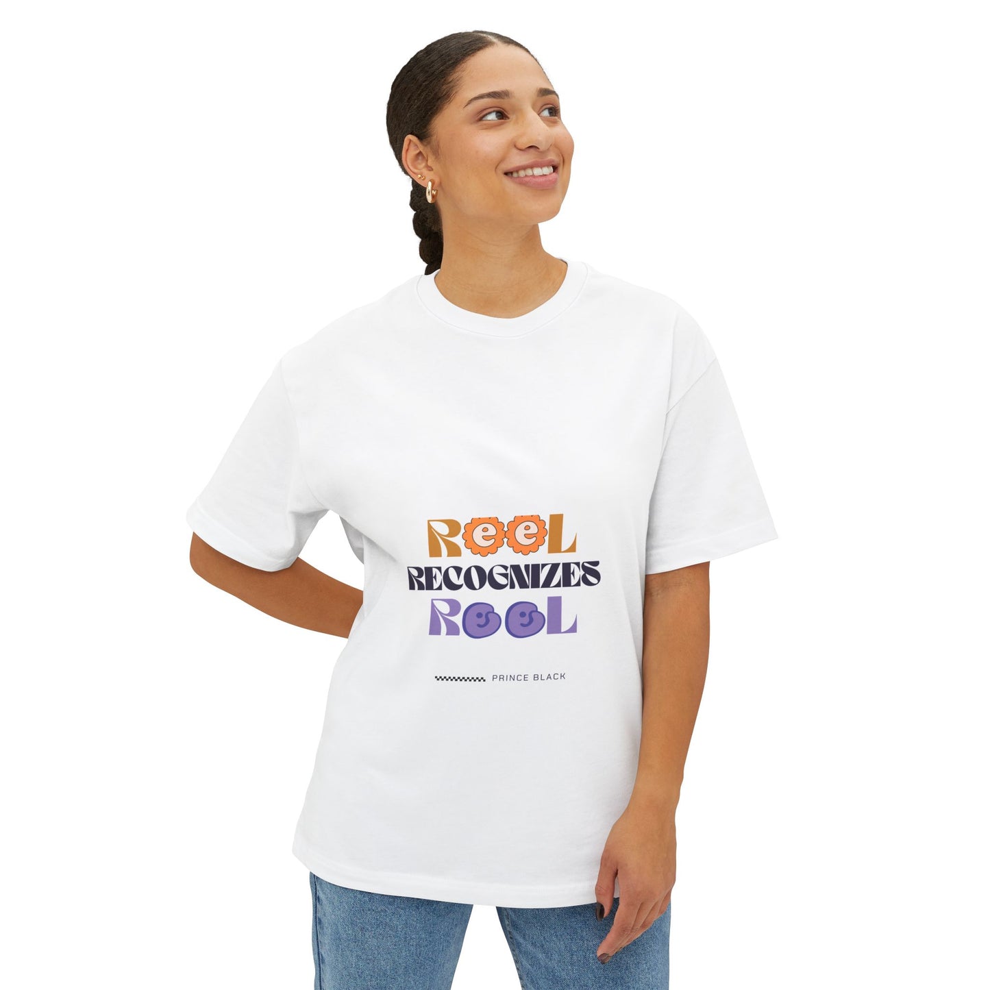 Reel Recognizes Relaxed Unisex Oversized Tee - Perfect for Casual Style and Everyday Comfort