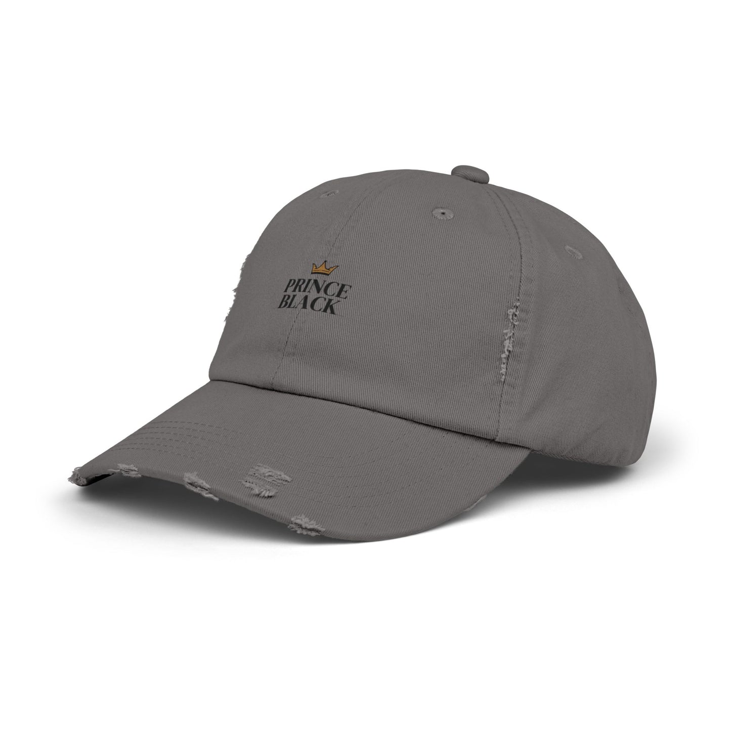 Distressed Cap - Stylish Prince Black Baseball Hat