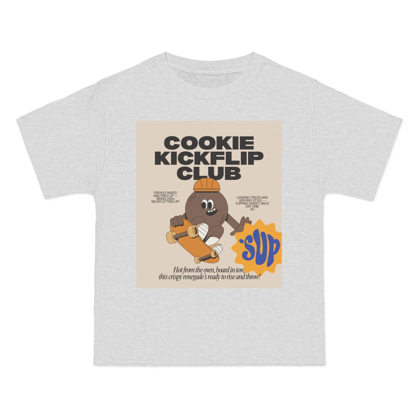 Cookie Kickflip Club T-Shirt - Fun Skateboarding Tee for Kids & Teens