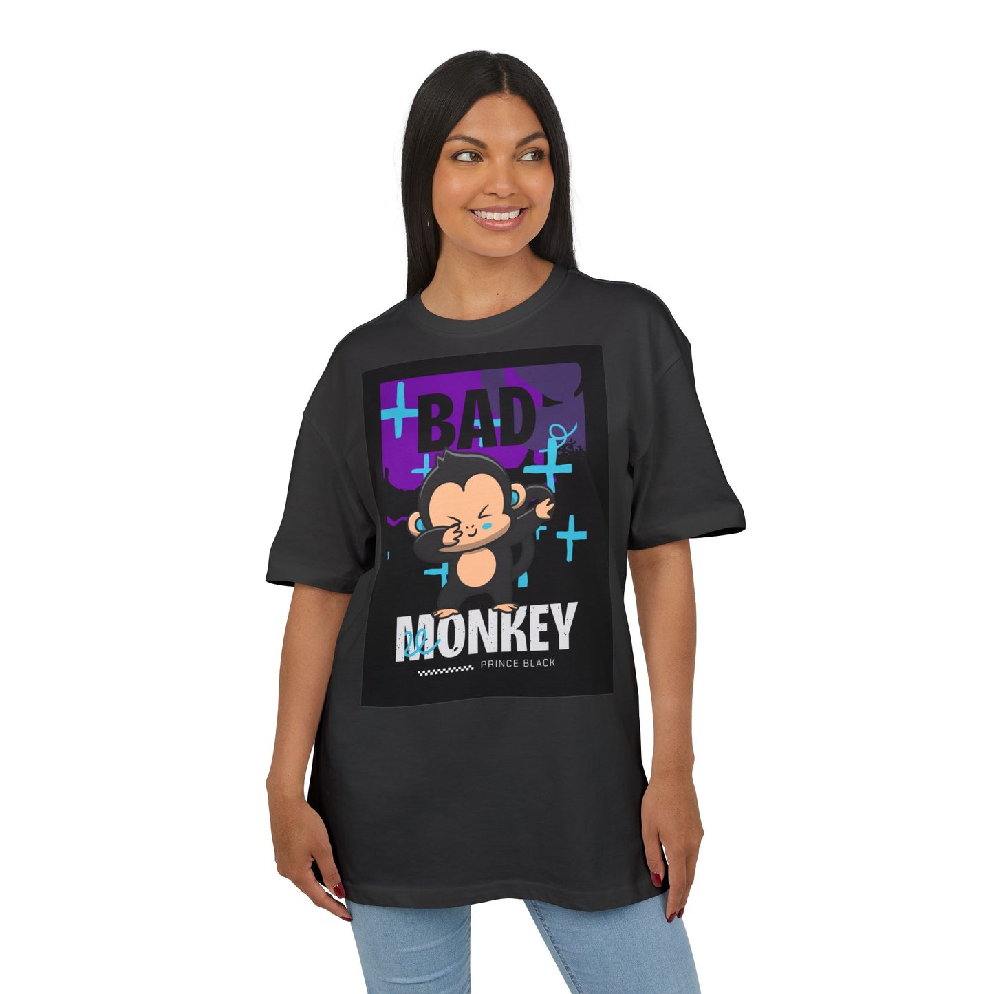 Bad Monkey Graphic Unisex Oversize Tee - Fun & Comfy Streetwear for Casual Vibes