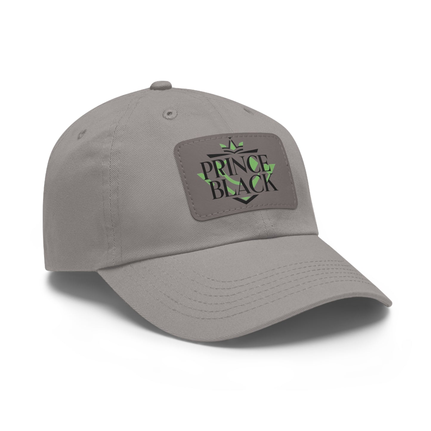 Stylish Dad Hat with Leather Patch - 'Prince Black' Design for Casual Outdoor Wear