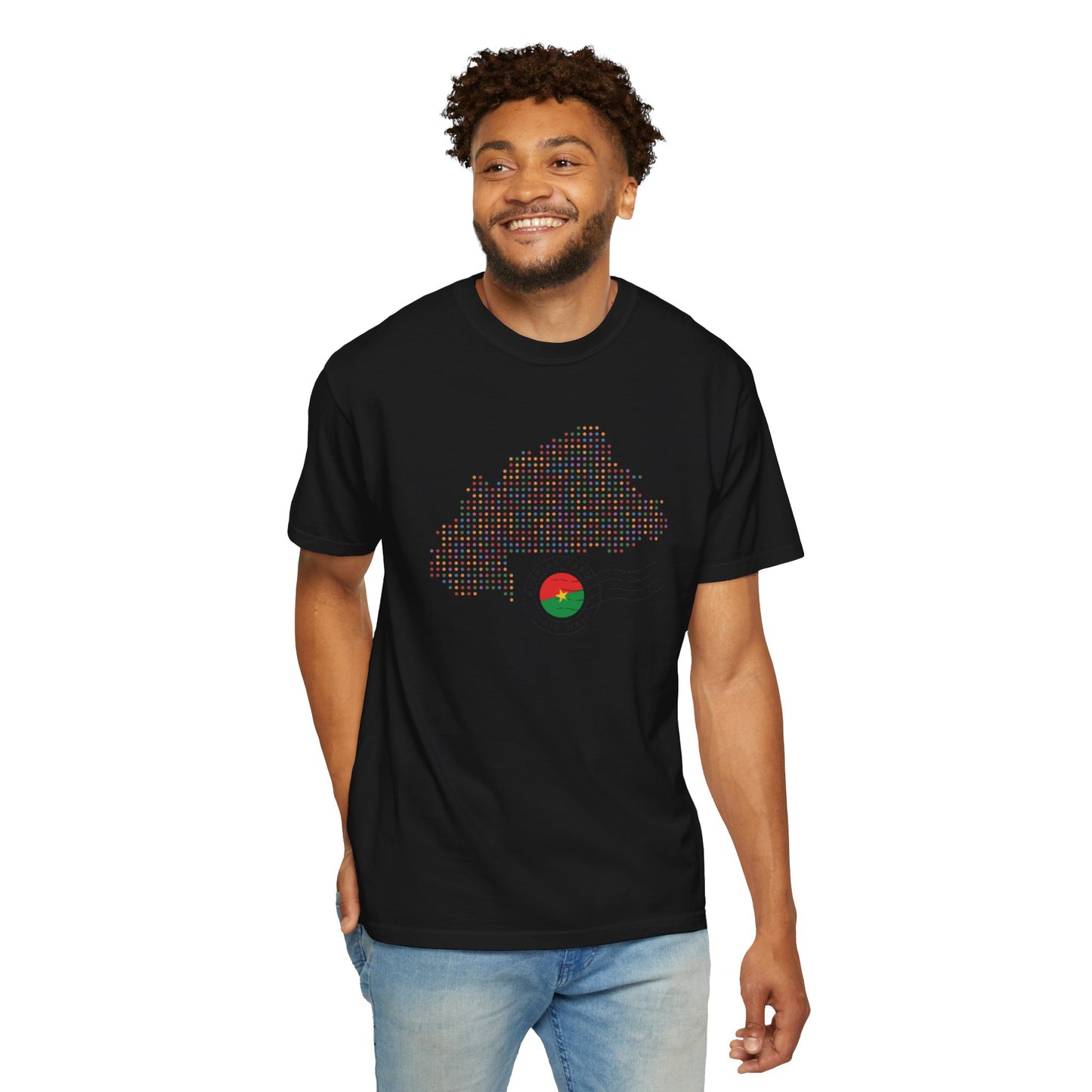 Burkina Faso T-Shirt with Artistic Flag Design - Perfect for Celebrations and Everyday Wear