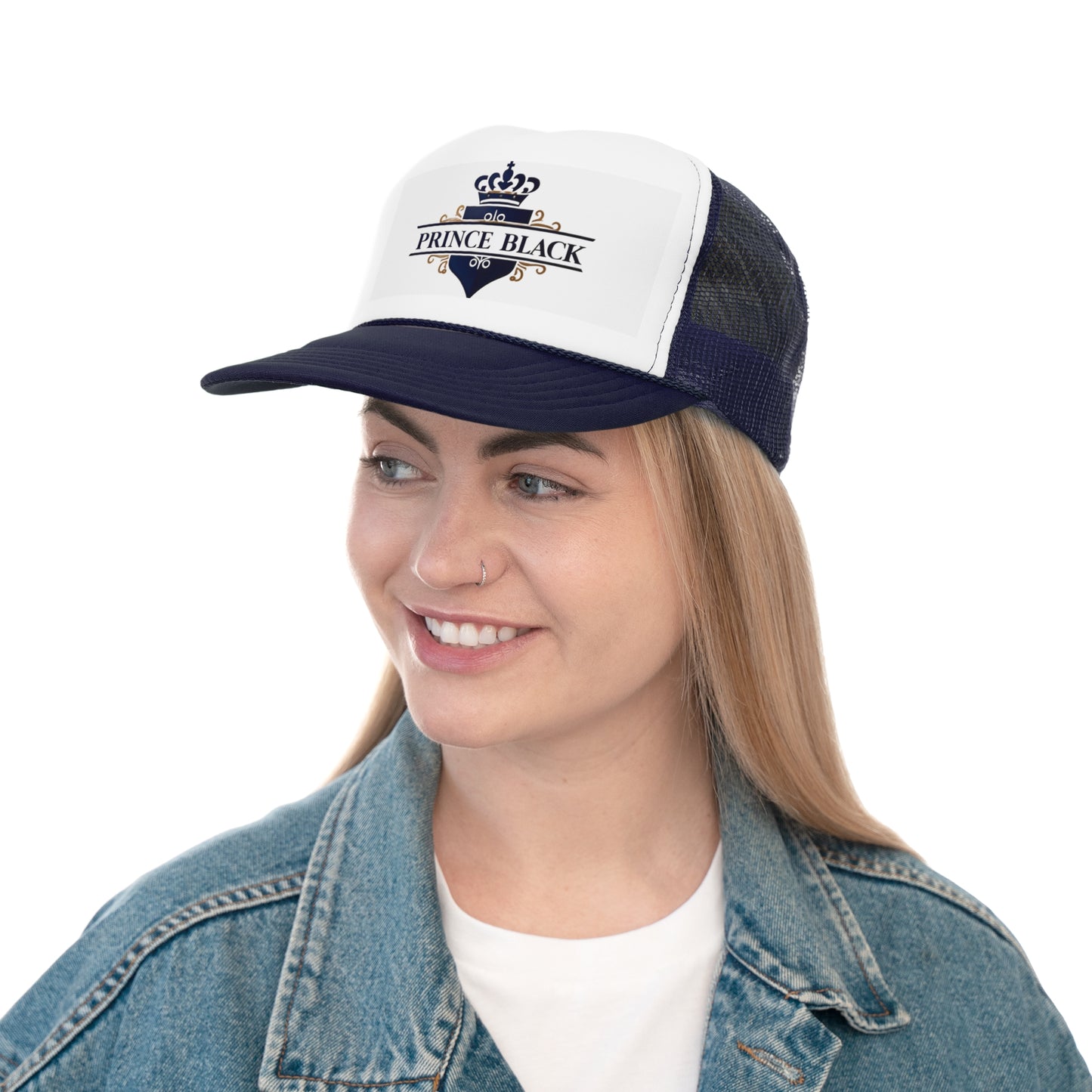 Prince Black Trucker Cap - Stylish & Trendy Headwear for Casual Outings