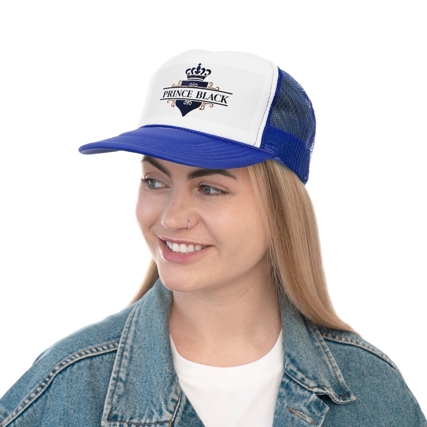 Prince Black Trucker Cap - Stylish & Trendy Headwear for Casual Outings