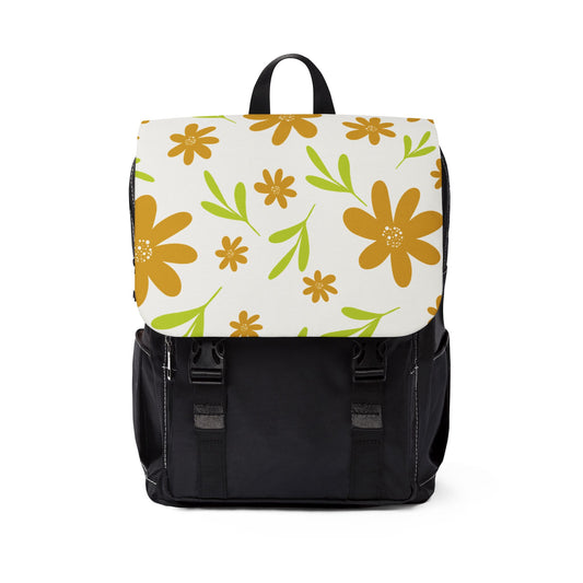 Floral Print Unisex Casual Shoulder Backpack - Everyday Style