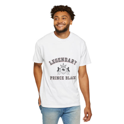 Legendary Prince Black Unisex Garment-Dyed T-Shirt
