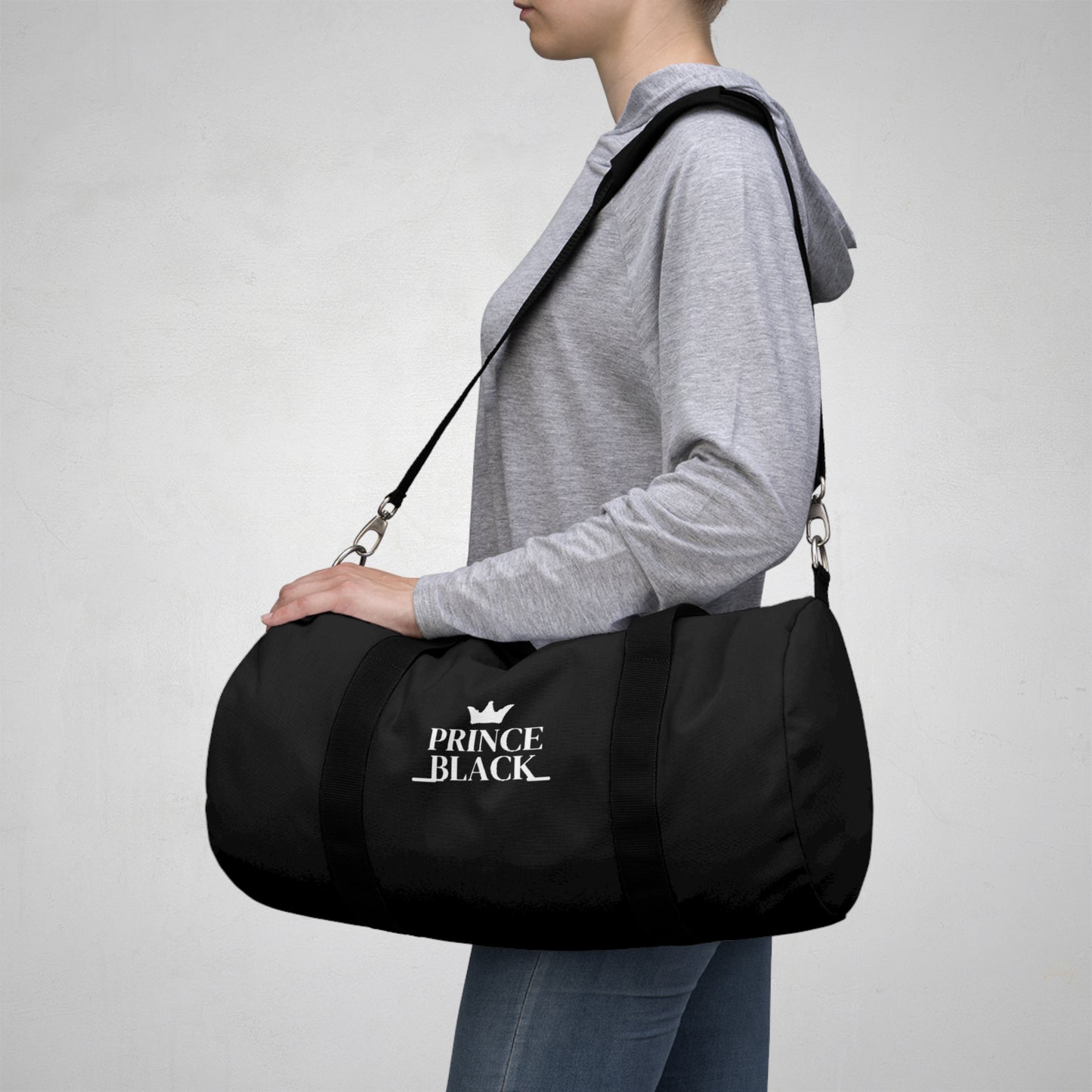 Stylish Prince Black Duffel Bag for Gym & Travel