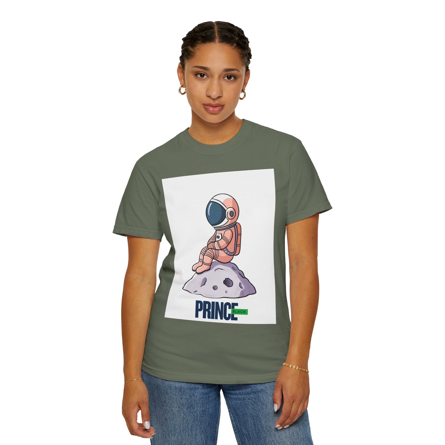 Cosmic Adventure T-shirt - Unisex Garment-Dyed Tee with Astronaut Design