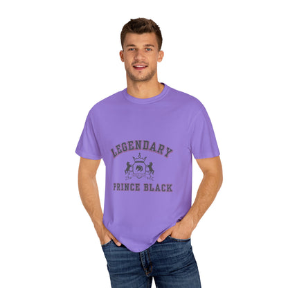 Legendary Prince Black Unisex Garment-Dyed T-Shirt