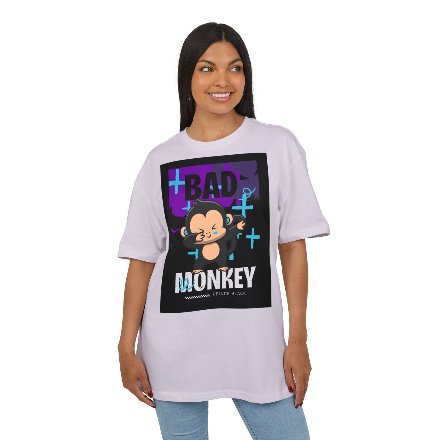 Bad Monkey Graphic Unisex Oversize Tee - Fun & Comfy Streetwear for Casual Vibes