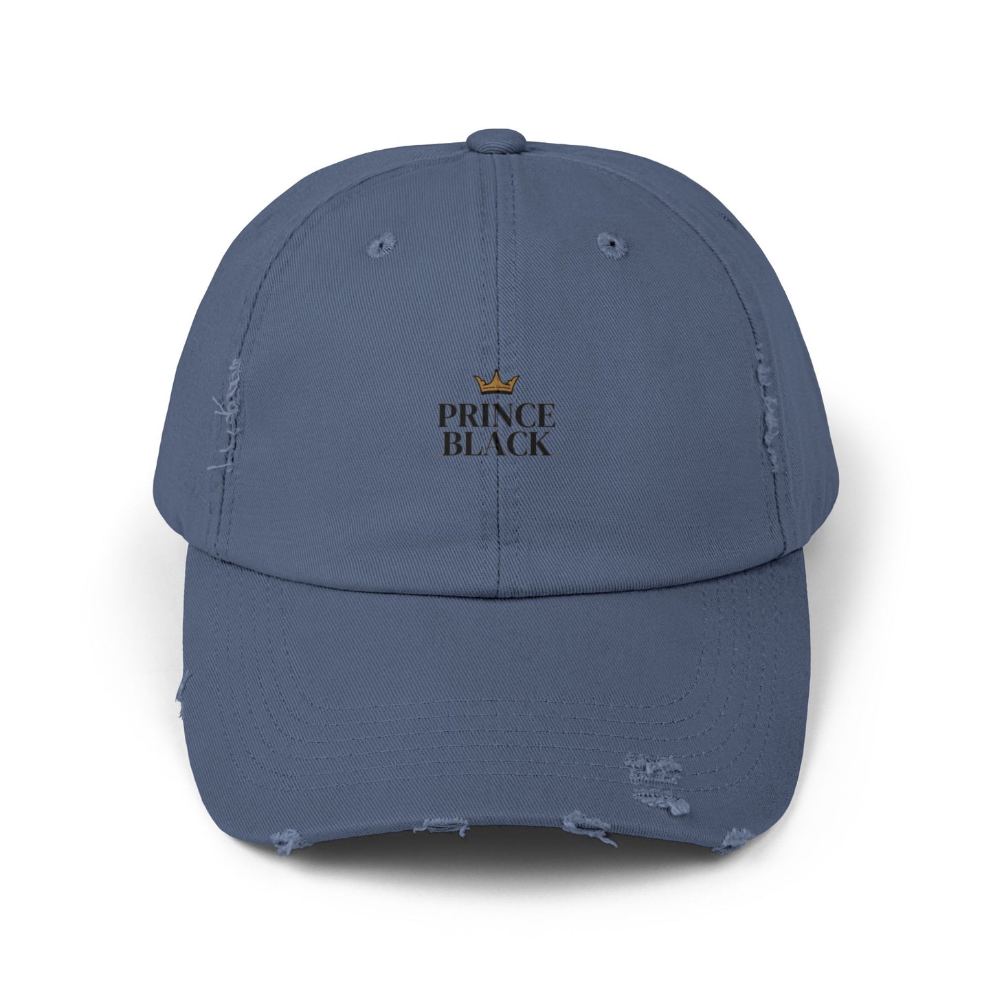 Distressed Cap - Stylish Prince Black Baseball Hat