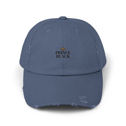 Distressed Cap - Stylish Prince Black Baseball Hat