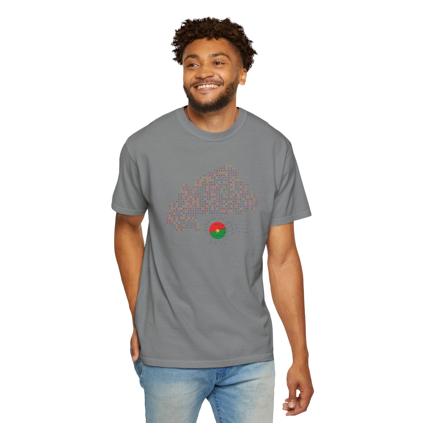 Burkina Faso T-Shirt with Artistic Flag Design - Perfect for Celebrations and Everyday Wear