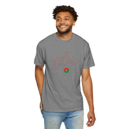 Burkina Faso T-Shirt with Artistic Flag Design - Perfect for Celebrations and Everyday Wear
