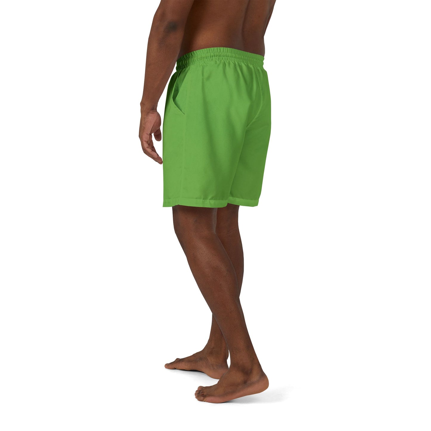 Prince Black Unisex Swim Shorts - Vibrant Green Beachwear for Summer Fun