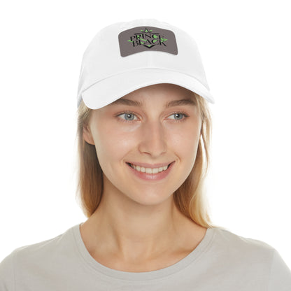 Stylish Dad Hat with Leather Patch - 'Prince Black' Design for Casual Outdoor Wear