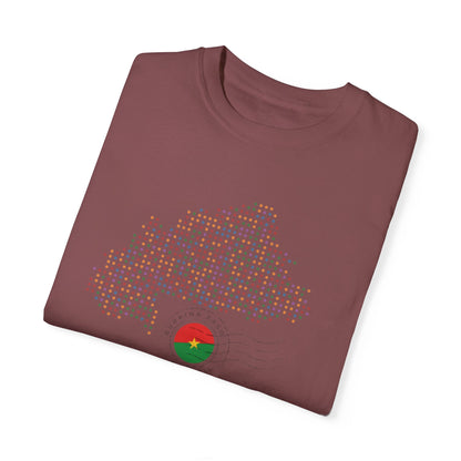 Burkina Faso T-Shirt with Artistic Flag Design - Perfect for Celebrations and Everyday Wear