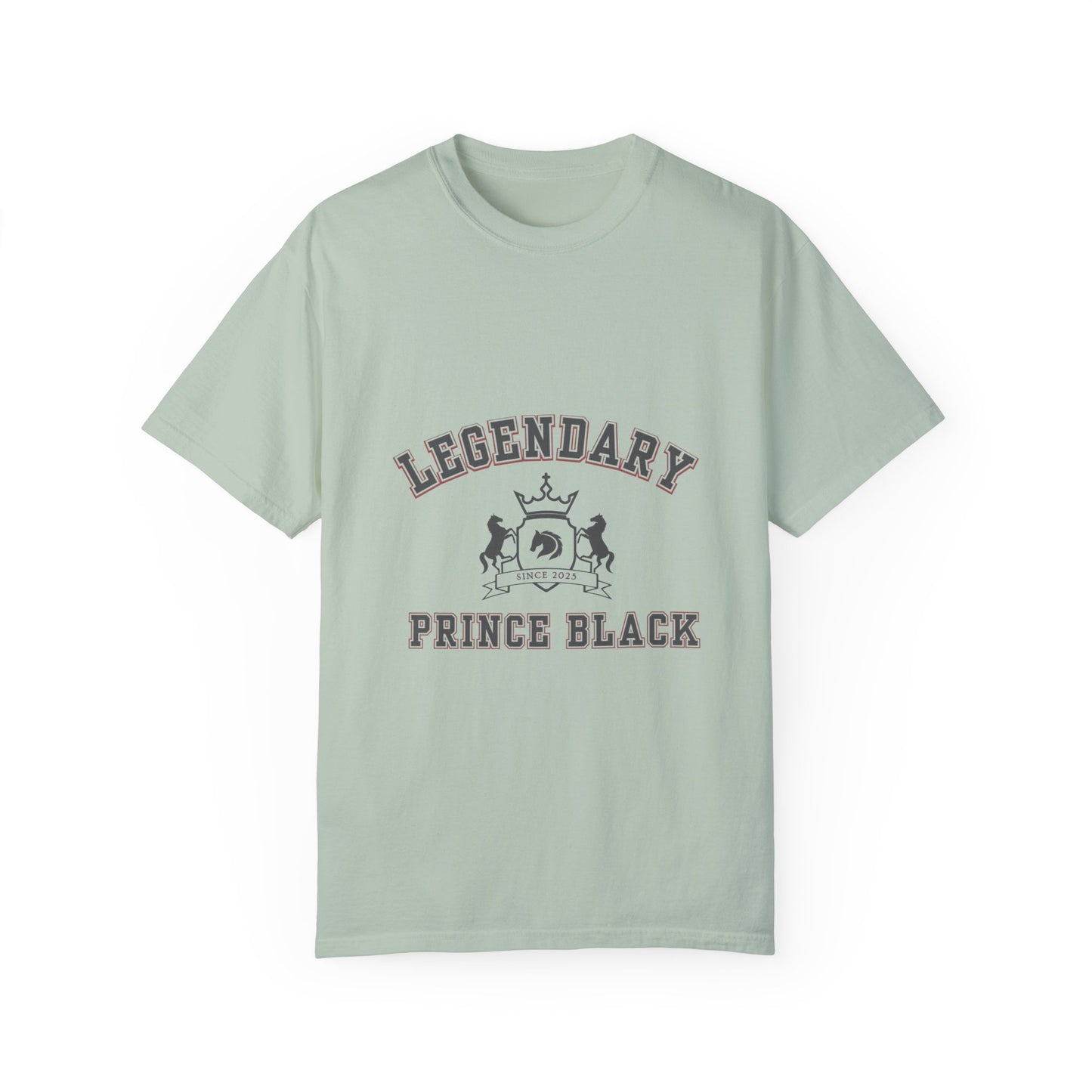 Legendary Prince Black Unisex Garment-Dyed T-Shirt