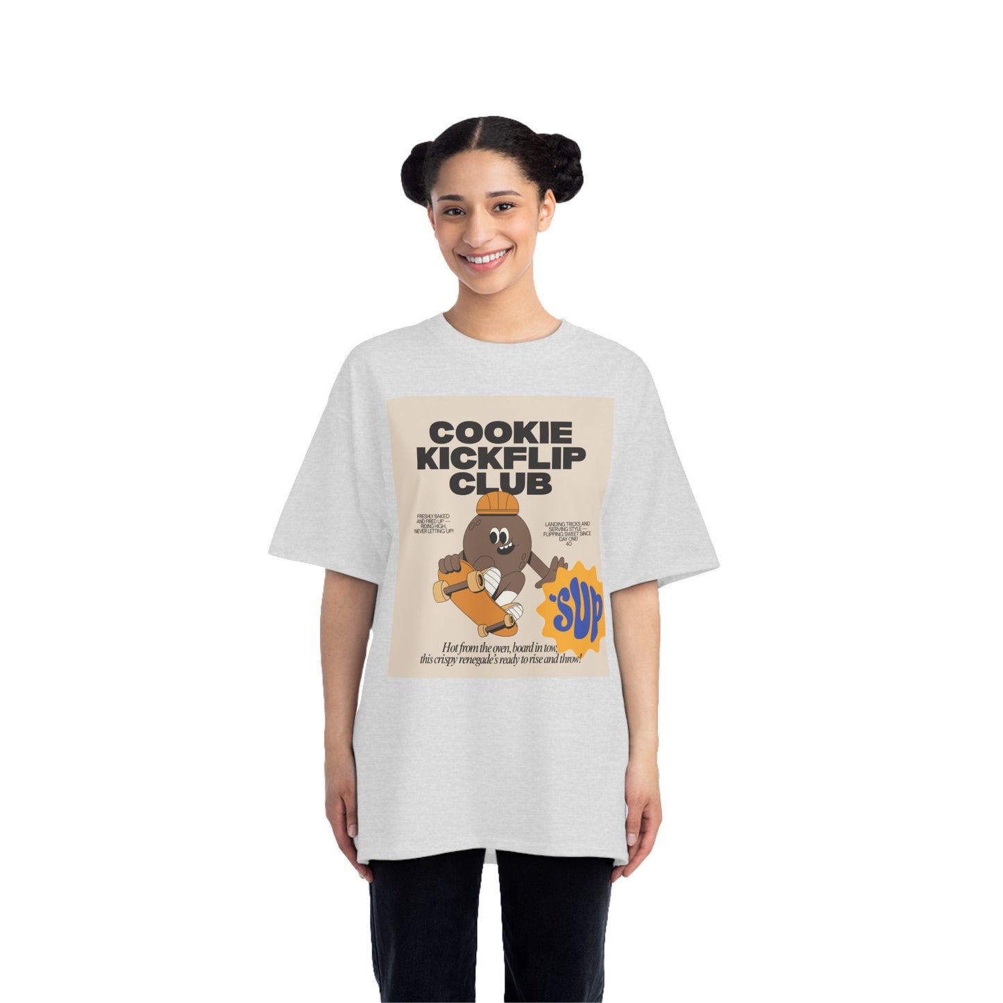 Cookie Kickflip Club T-Shirt - Fun Skateboarding Tee for Kids & Teens