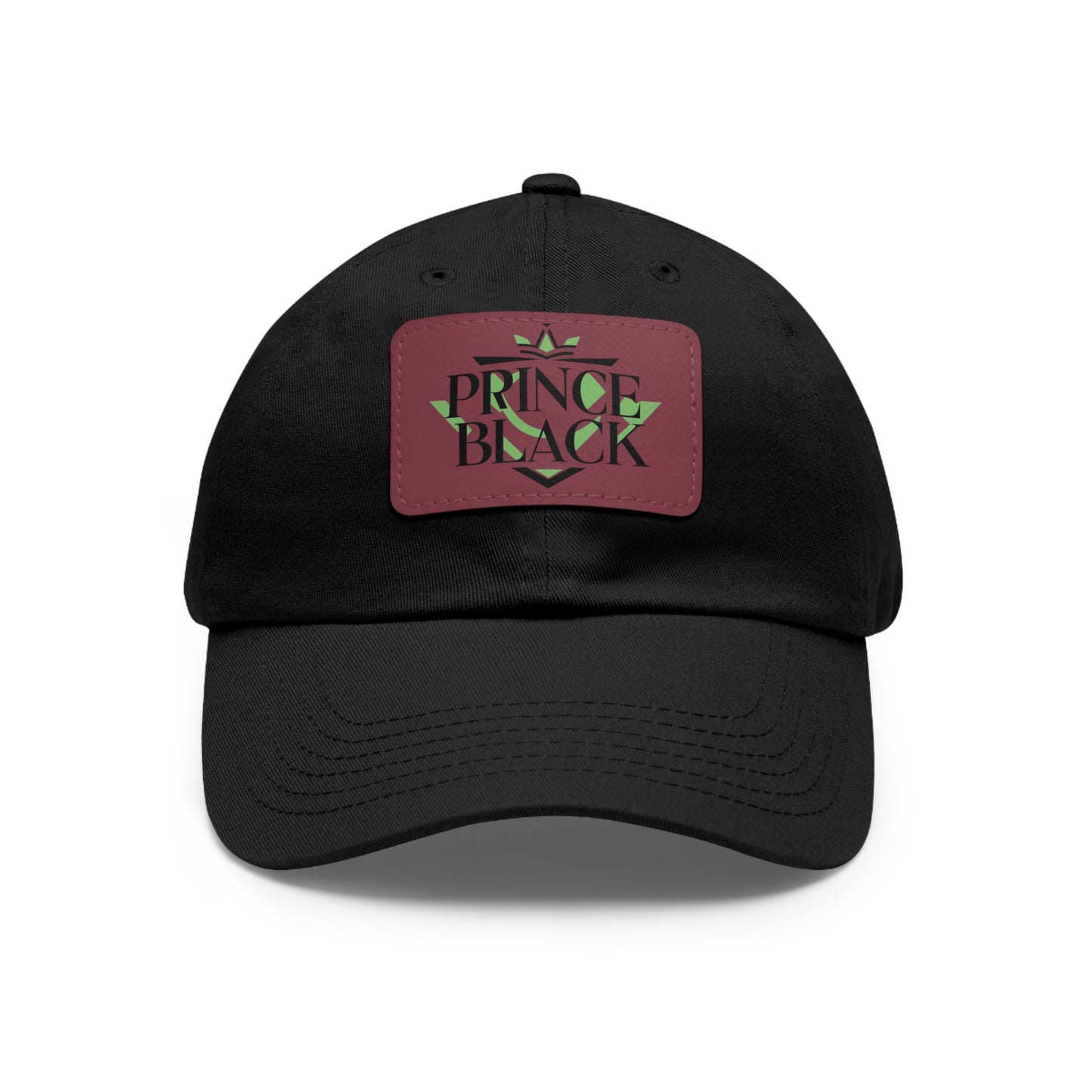 Stylish Dad Hat with Leather Patch - 'Prince Black' Design for Casual Outdoor Wear