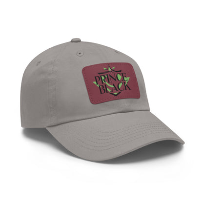 Stylish Dad Hat with Leather Patch - 'Prince Black' Design for Casual Outdoor Wear