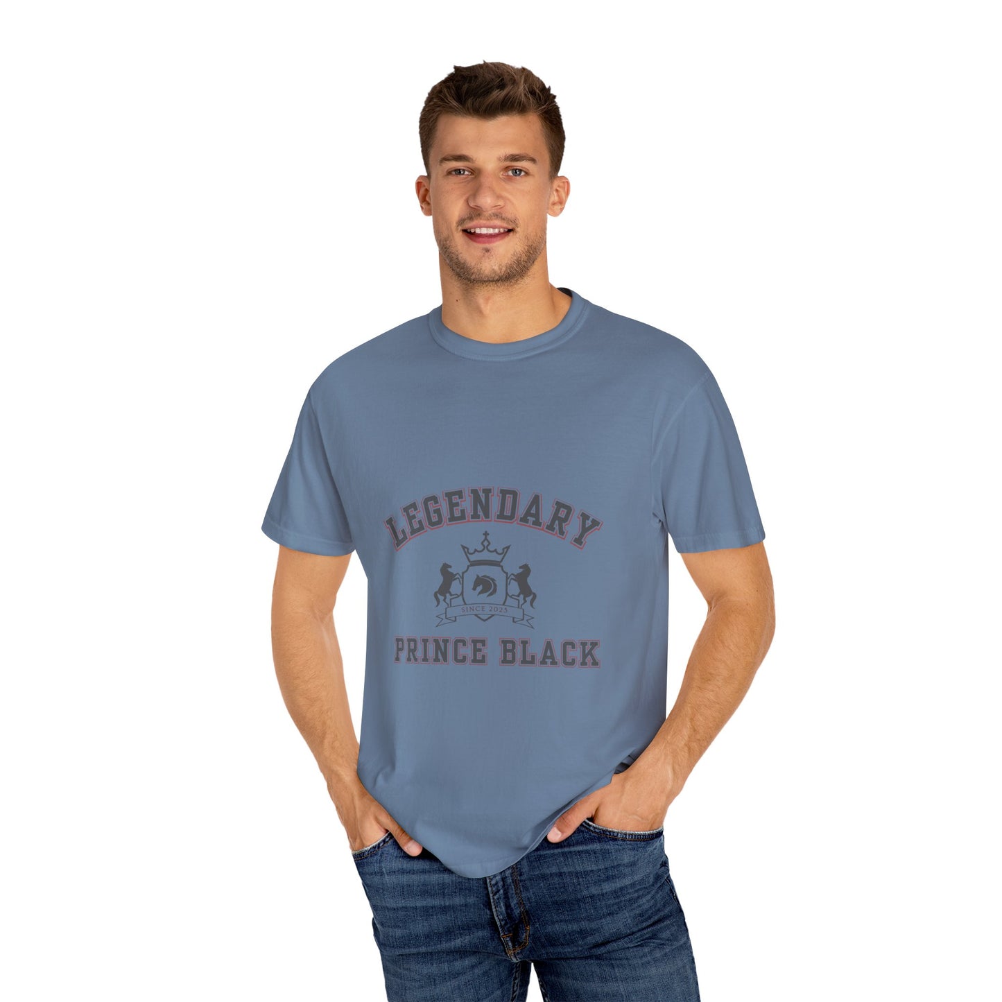 Legendary Prince Black Unisex Garment-Dyed T-Shirt