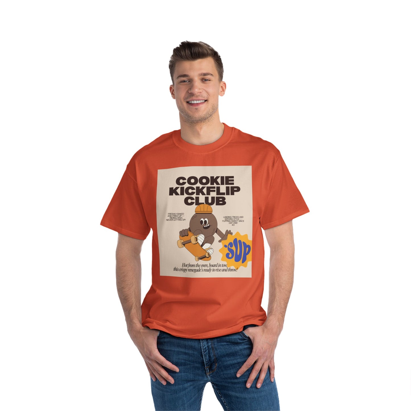 Cookie Kickflip Club T-Shirt - Fun Skateboarding Tee for Kids & Teens