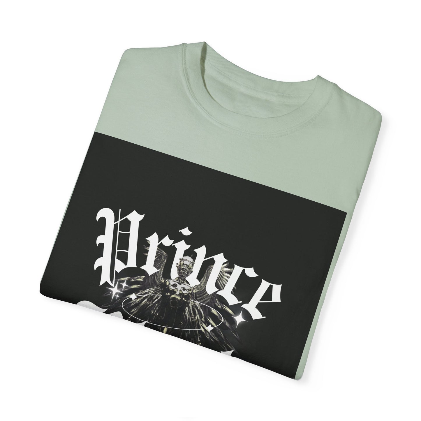 Garment-Dyed T-Shirt - "Prince Black" Graphic Tee - Streetwear Style for Music Lovers