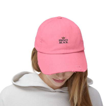Distressed Cap - Stylish Prince Black Baseball Hat