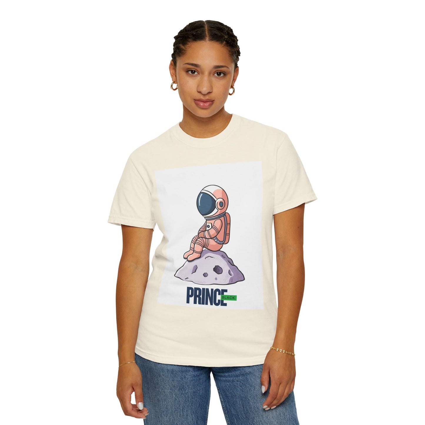 Cosmic Adventure T-shirt - Unisex Garment-Dyed Tee with Astronaut Design