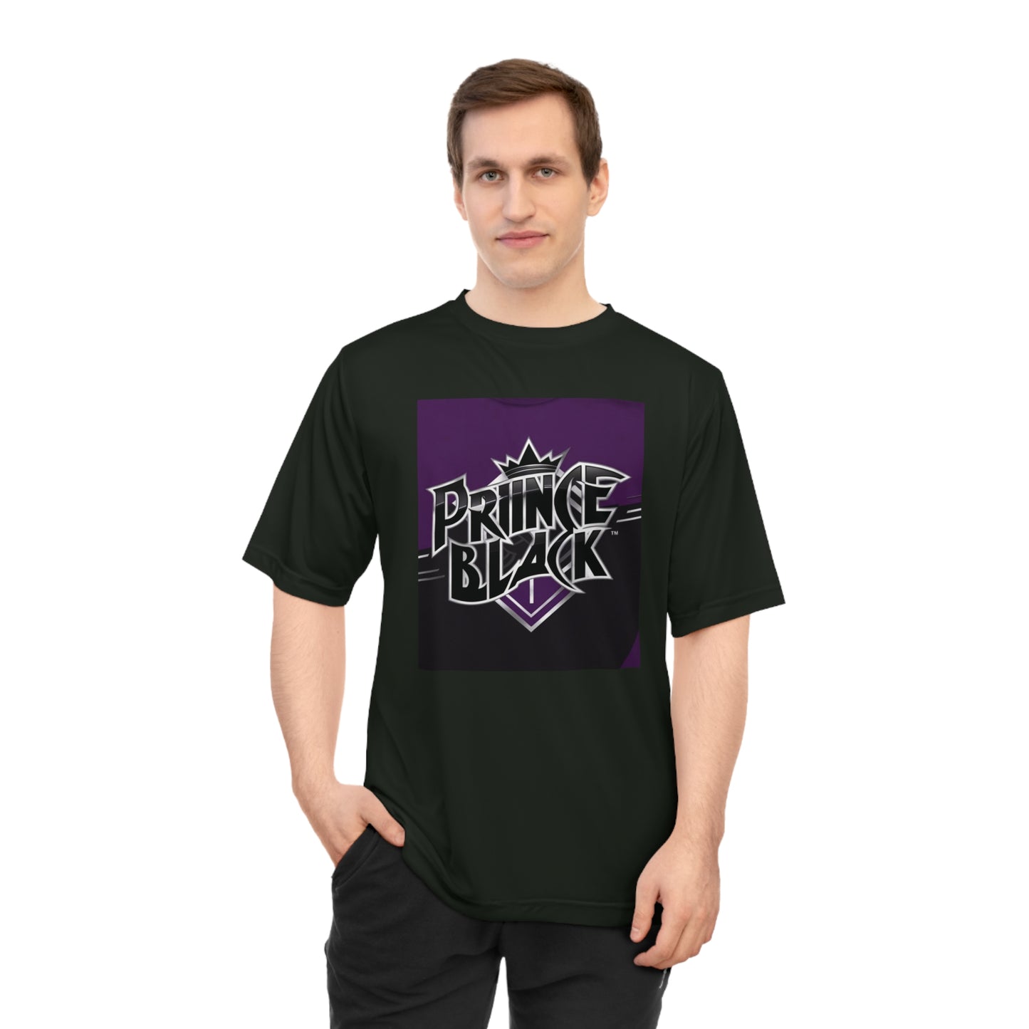 Unisex Zone Performance T-Shirt - Prince Black Graphic Tee for Sports & Casual Wear