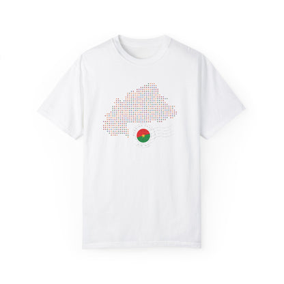 Burkina Faso T-Shirt with Artistic Flag Design - Perfect for Celebrations and Everyday Wear