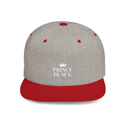 Stylish Prince Black Flat Bill Snapback Hat for Fashion-Forward Individuals