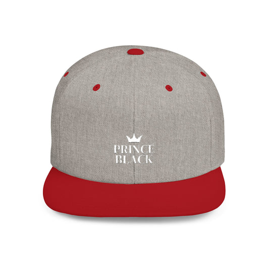 Stylish Prince Black Flat Bill Snapback Hat for Fashion-Forward Individuals