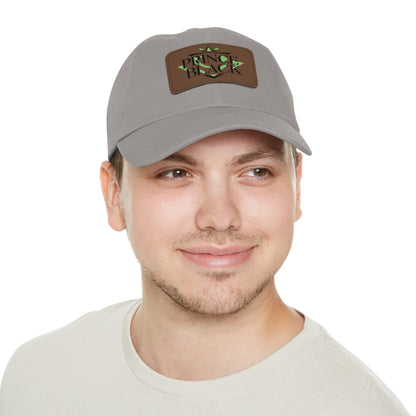 Stylish Dad Hat with Leather Patch - 'Prince Black' Design for Casual Outdoor Wear
