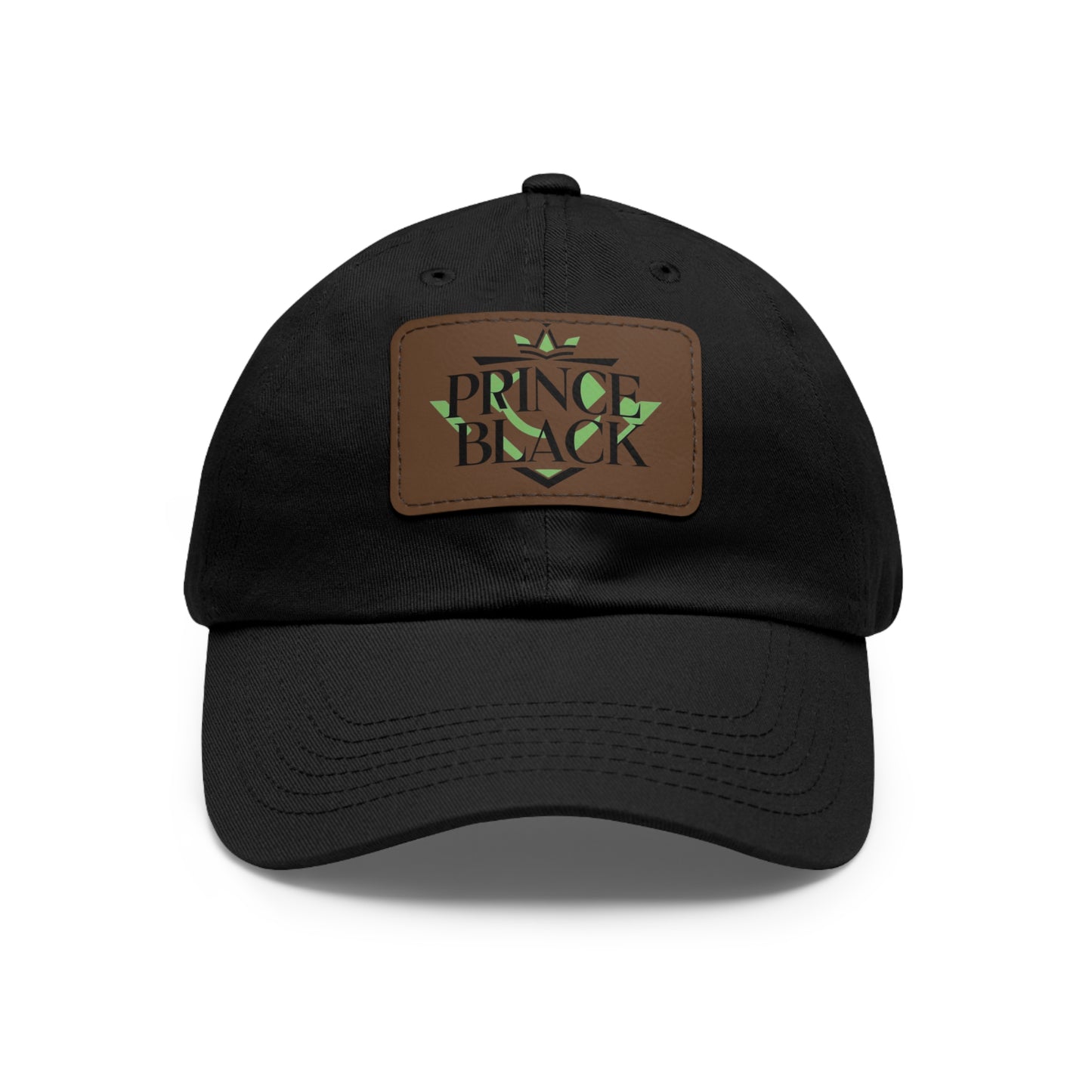 Stylish Dad Hat with Leather Patch - 'Prince Black' Design for Casual Outdoor Wear