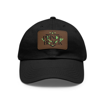 Stylish Dad Hat with Leather Patch - 'Prince Black' Design for Casual Outdoor Wear