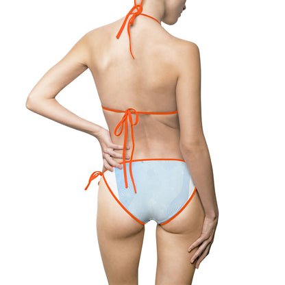 Elegant Women's Light Blue Bikini Swimsuit for Beach and Pool Days 