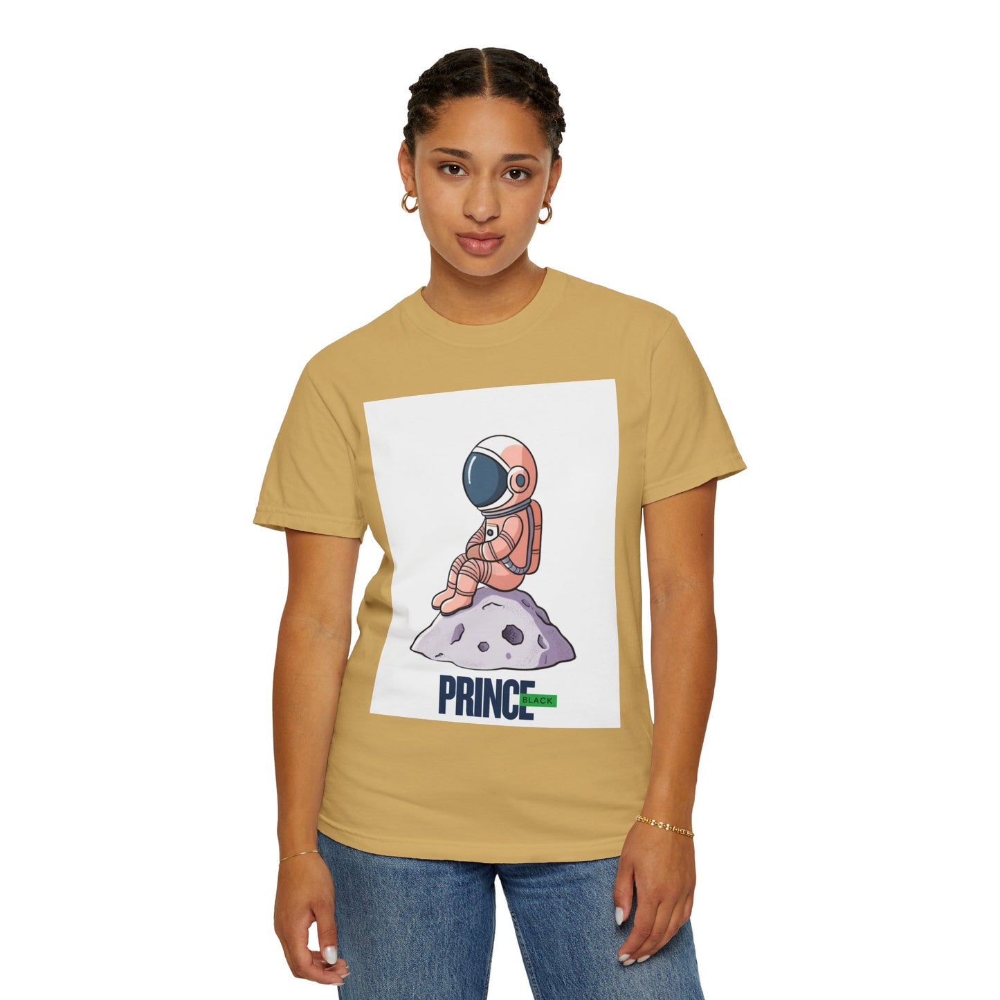 Cosmic Adventure T-shirt - Unisex Garment-Dyed Tee with Astronaut Design