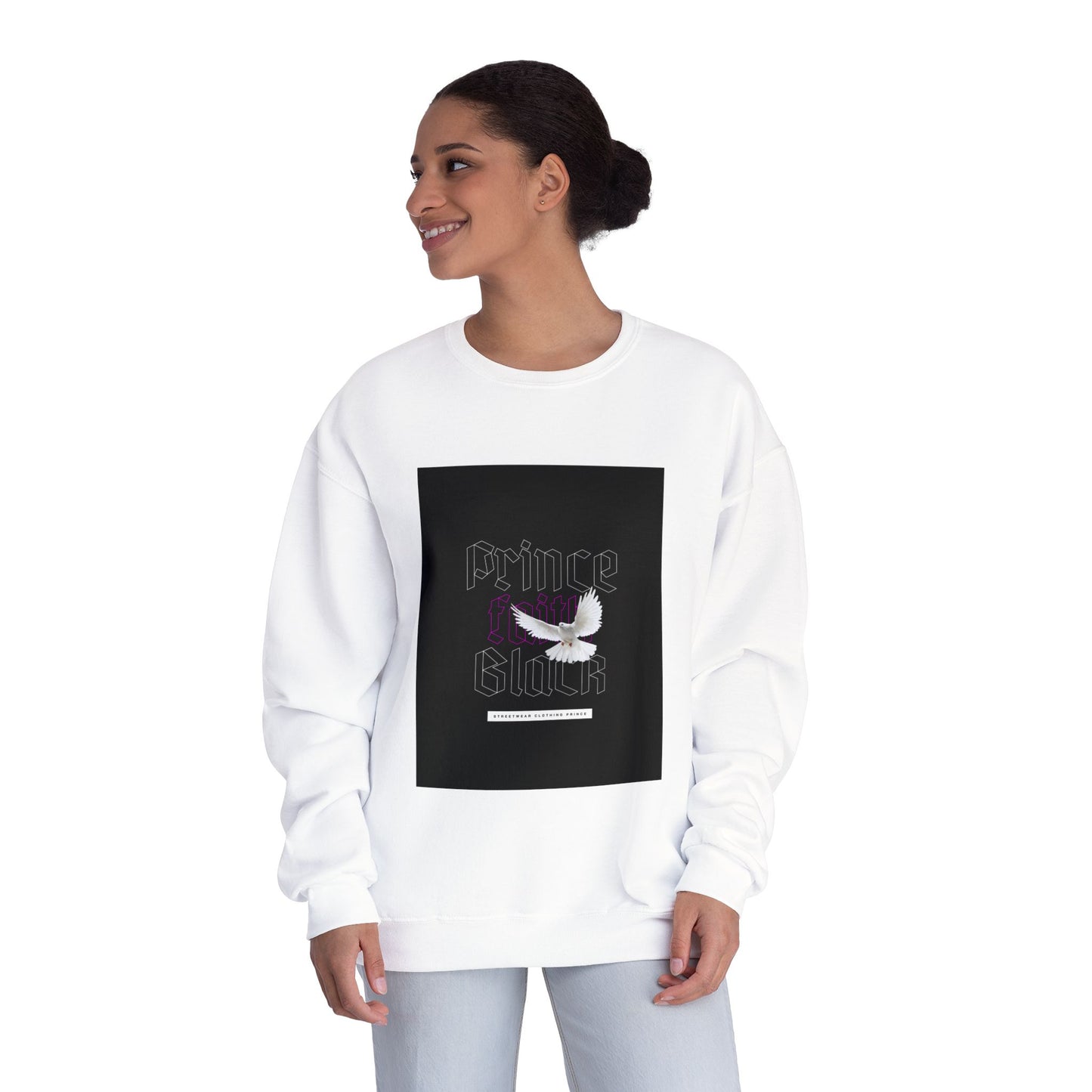 Unisex Crewneck Sweatshirt - 'Prince Black' Graphic Sweatshirt for Music Lovers