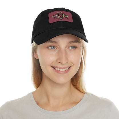 Stylish Dad Hat with Leather Patch - 'Prince Black' Design for Casual Outdoor Wear