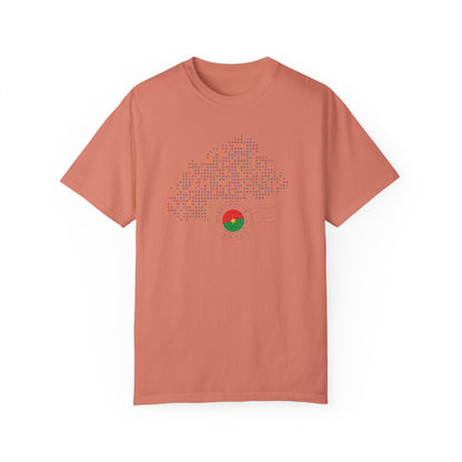 Burkina Faso T-Shirt with Artistic Flag Design - Perfect for Celebrations and Everyday Wear