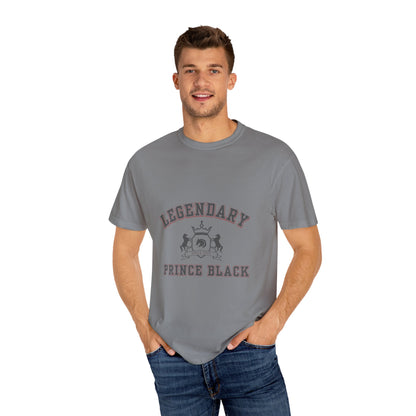Legendary Prince Black Unisex Garment-Dyed T-Shirt
