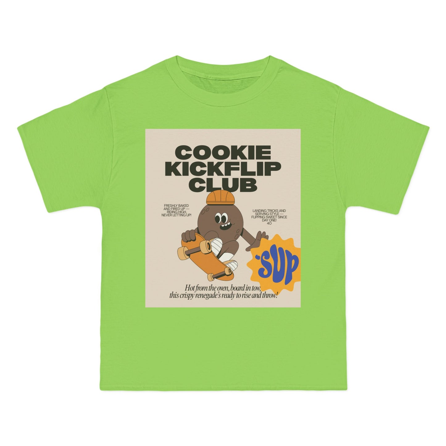 Cookie Kickflip Club T-Shirt - Fun Skateboarding Tee for Kids & Teens