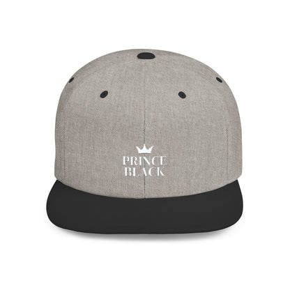 Stylish Prince Black Flat Bill Snapback Hat for Fashion-Forward Individuals