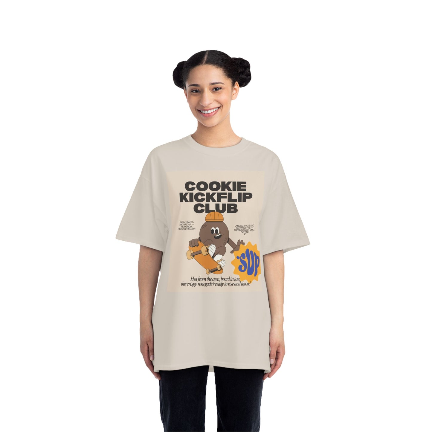 Cookie Kickflip Club T-Shirt - Fun Skateboarding Tee for Kids & Teens