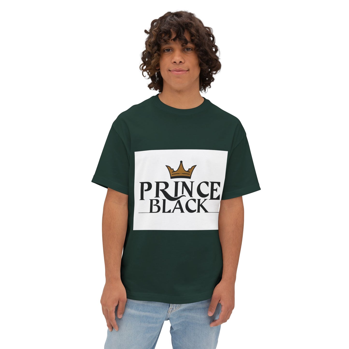 T-shirt oversize à imprimé couronne « Prince Black » 